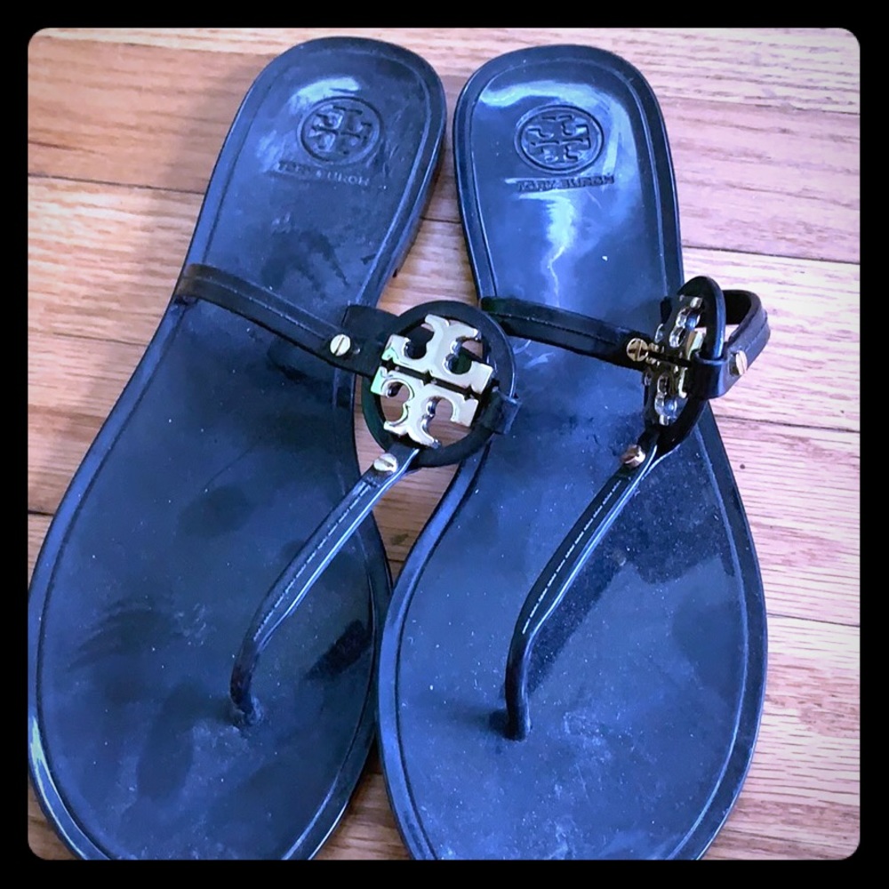 Black Tory Burch jelly sandals